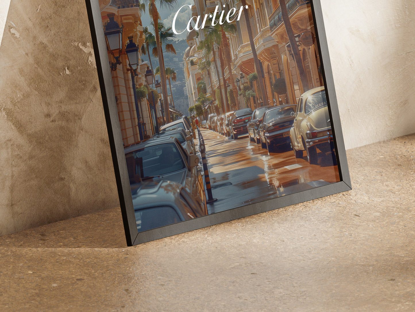 Cartier Monaco Street Vintage Poster