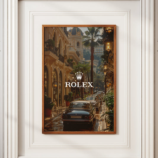 Rolex Monaco Luxury Vintage Poster