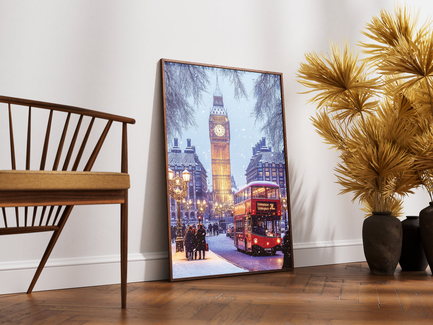 Christmas by Big Ben London Poster