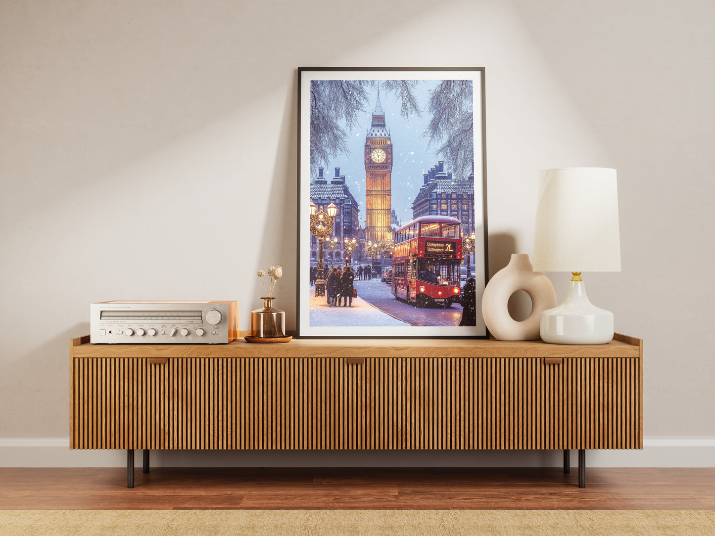 Christmas by Big Ben London Poster