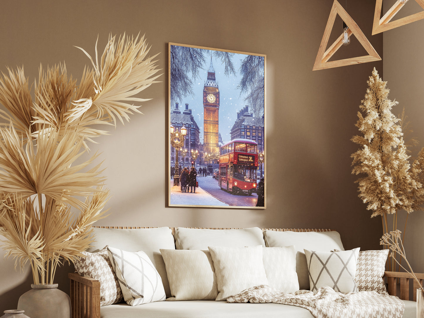 Christmas by Big Ben London Poster