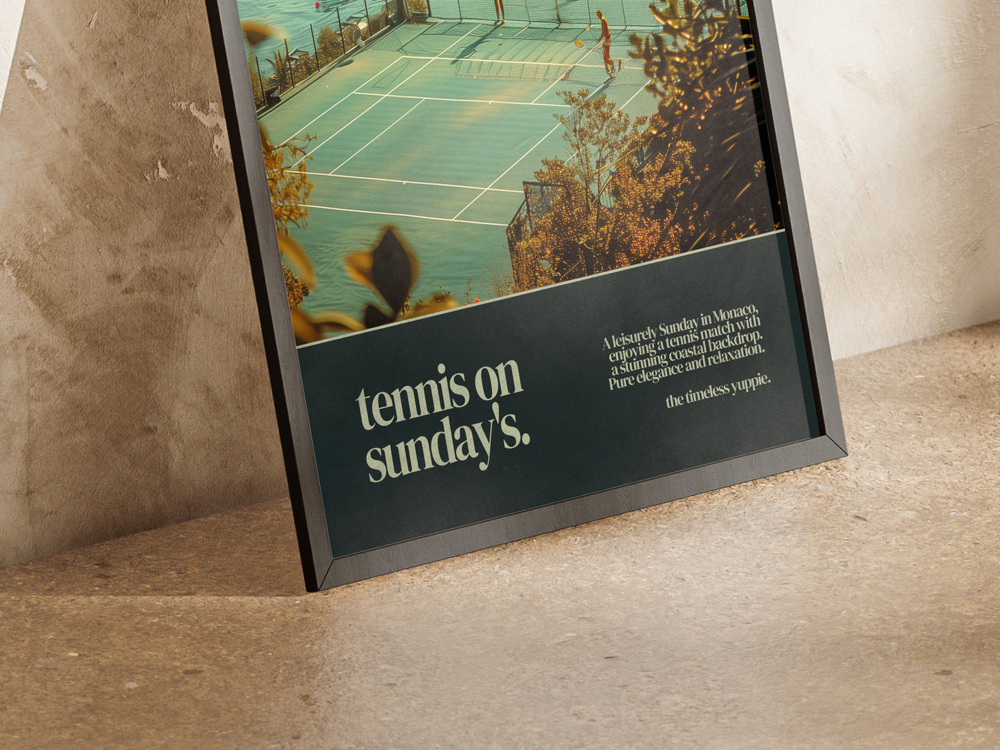 Tennis Court Ambience Vintage Poster