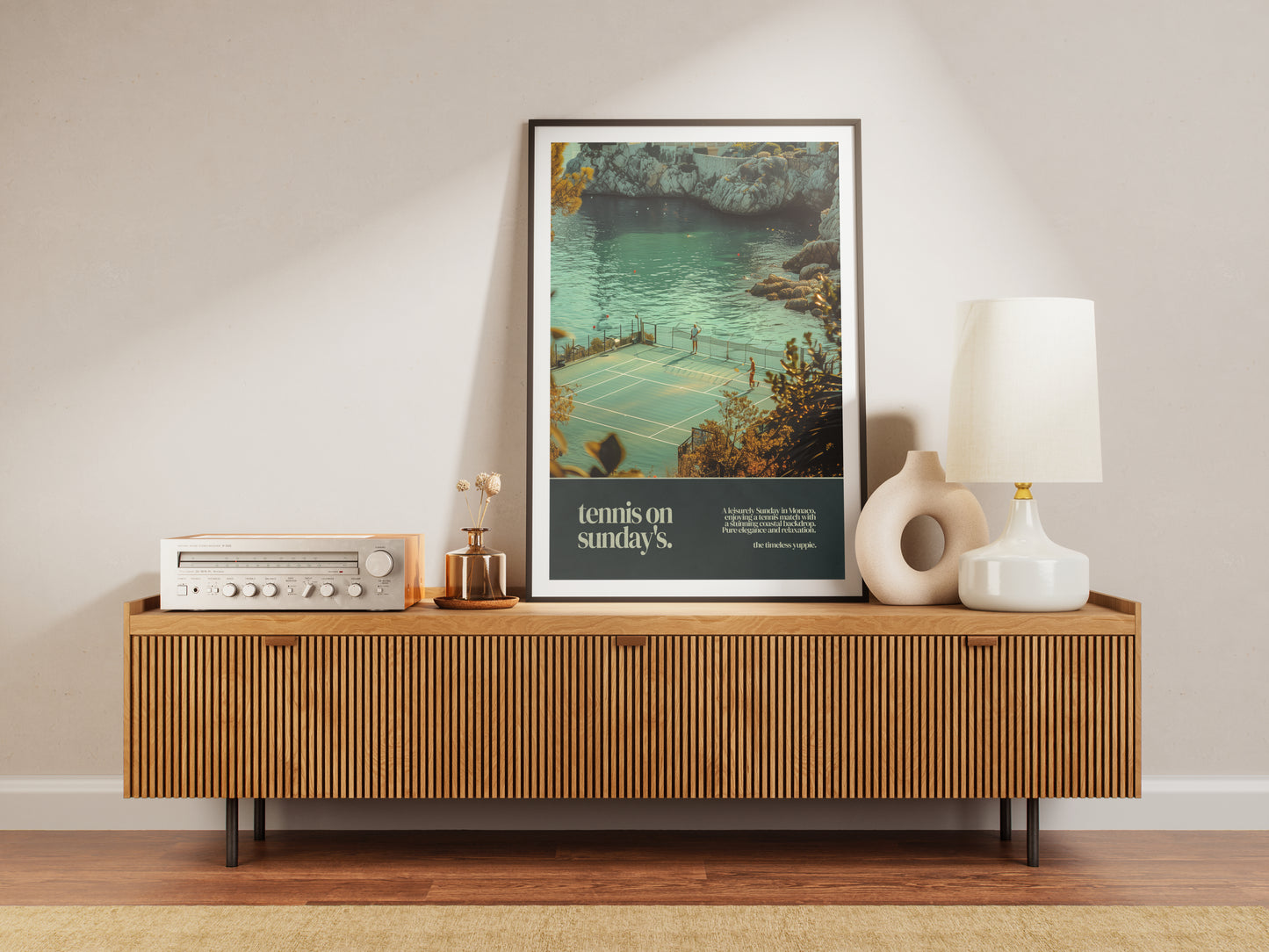 Tennis Court Ambience Vintage Poster