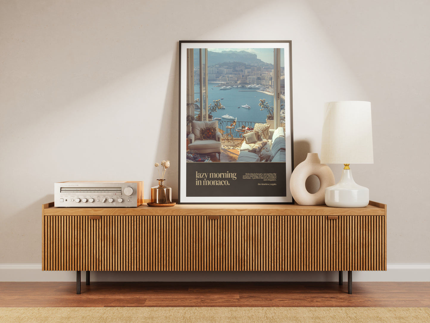 Morning In Monaco Ambience Vintage Poster