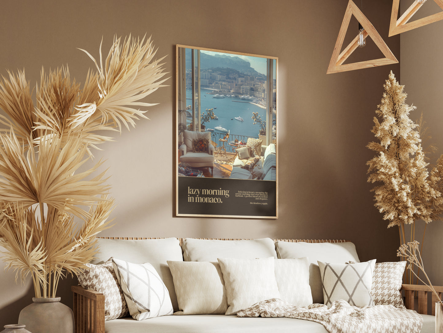 Morning In Monaco Ambience Vintage Poster