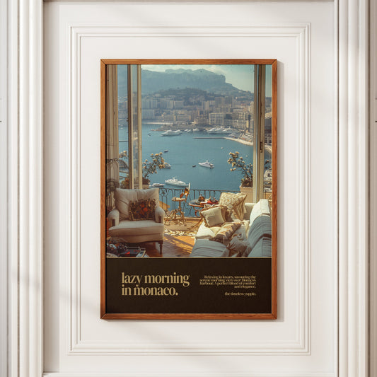 Morning In Monaco Ambience Vintage Poster